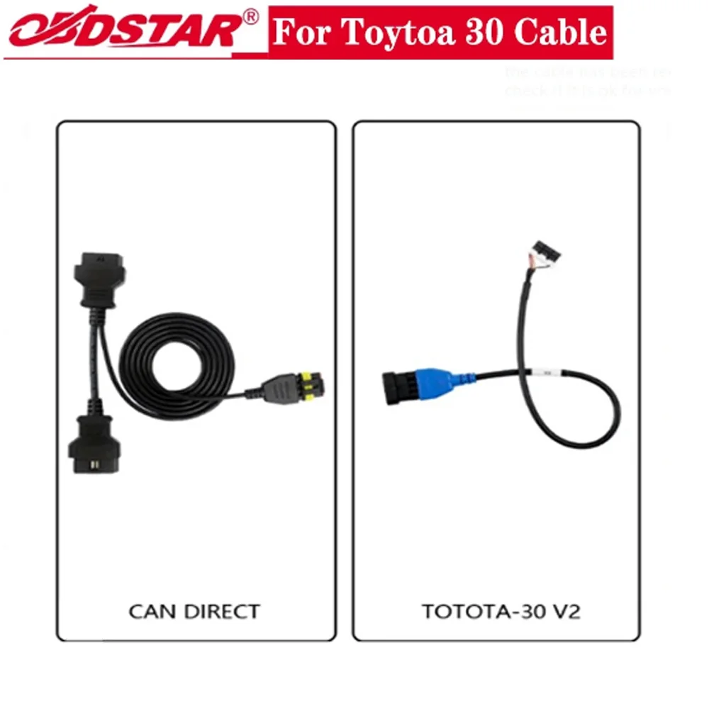 OBDSTAR for Toyota-30 Cable Proximity Key Programming All Key Lost Support 4A and 8A-BA types for X300DP Plus/X300 Pro4