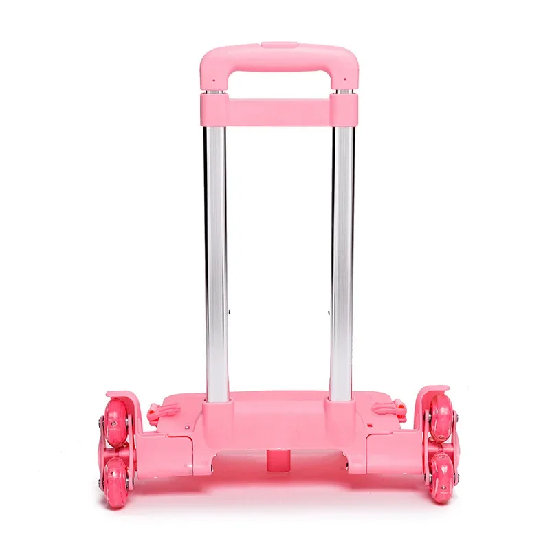 Foldable Trolley Cart 2/6 Wheels Backpack Trolley Durablel Aluminium Alloy Student Luggage Travel Hand Cart for School Bag