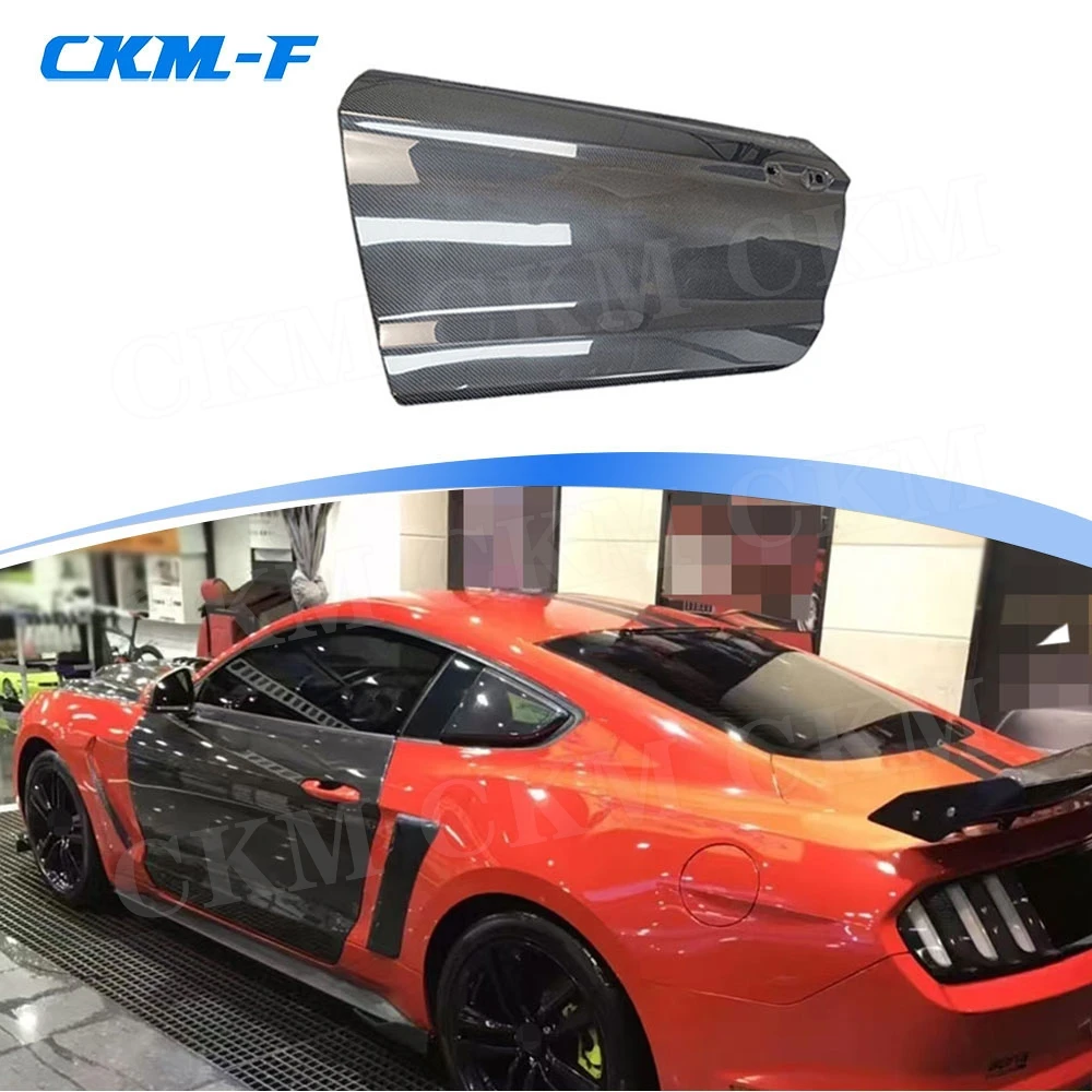 

for Ford Mustang 2015-2023 Real Carbon Fiber Side Door Fender Flaps Apron Panel Cover FRP Car Accessories Body Kits