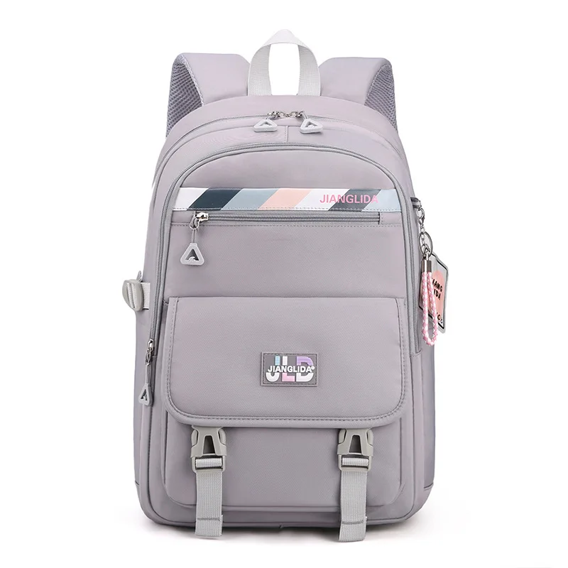 Teenagers School Bags for Girls Junior High School Students Backpacks Women Kawaii Bag Kids Knapsack Solid Bookbag Lady Packsack