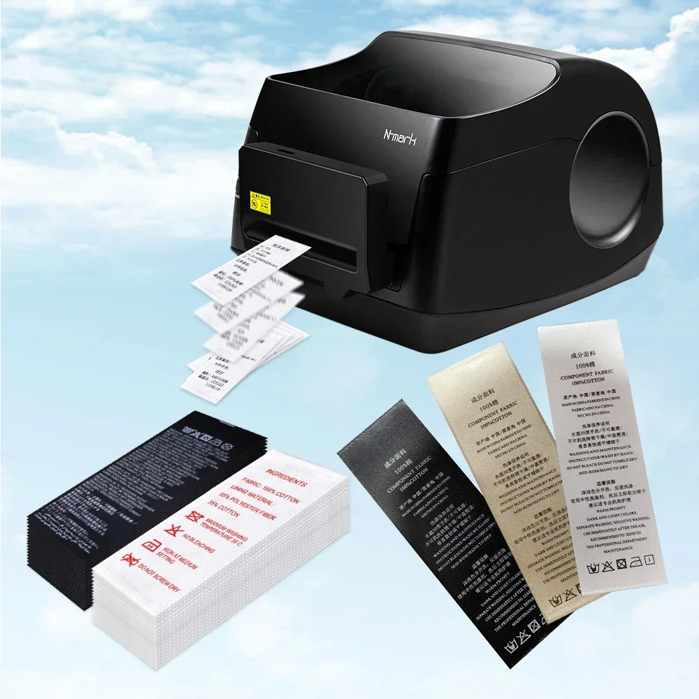 N-mark fabric care label printer for wash care taffeta label printing machine for sale