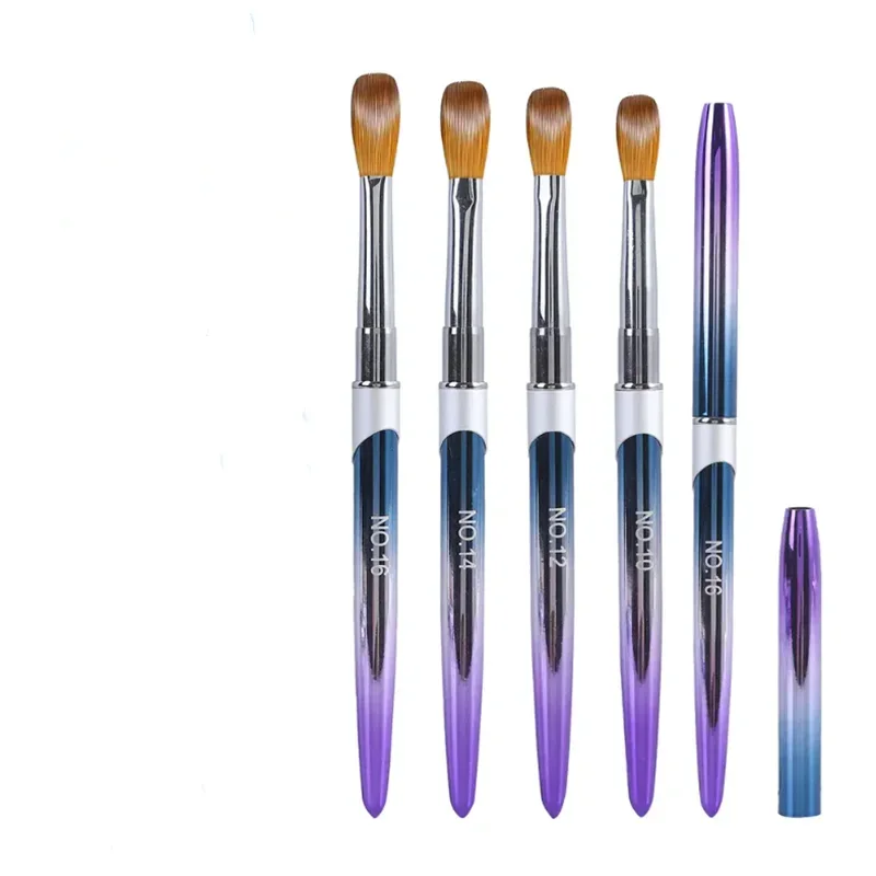 

4Pcs Acrylic Nail Brush Set Acrylic Powder Brush Poly Extension Gel Brush Nail Polish Carving Pen For Women Home Solon Diy Nail