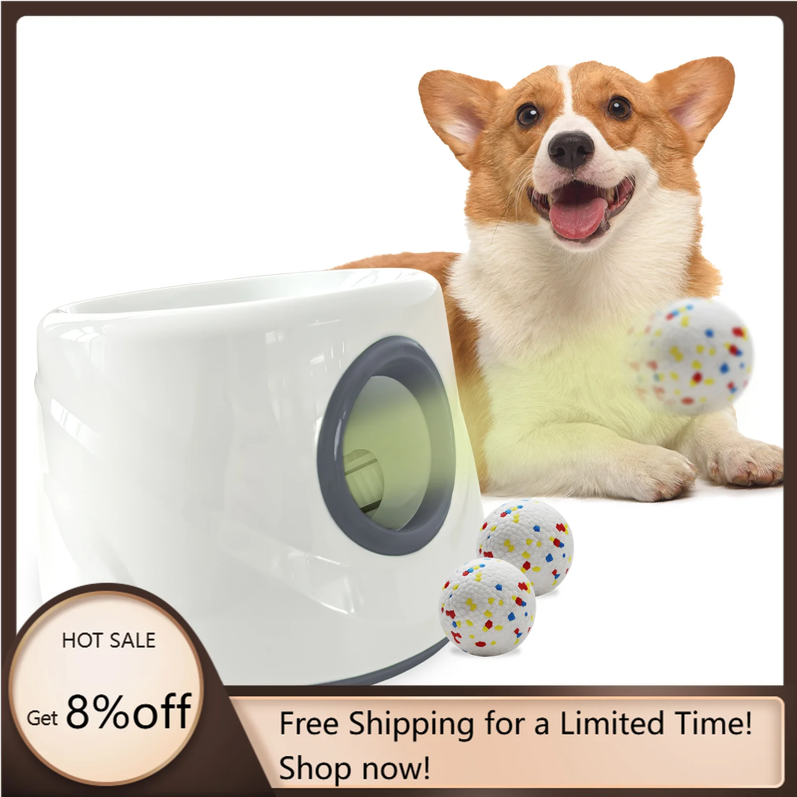 

Factory Wholesale Price Dog Toys ETPU Ball Thrower Pet Dog Self Fetch Accessories Automatic Ball Launcher for Dog 6/10/14M