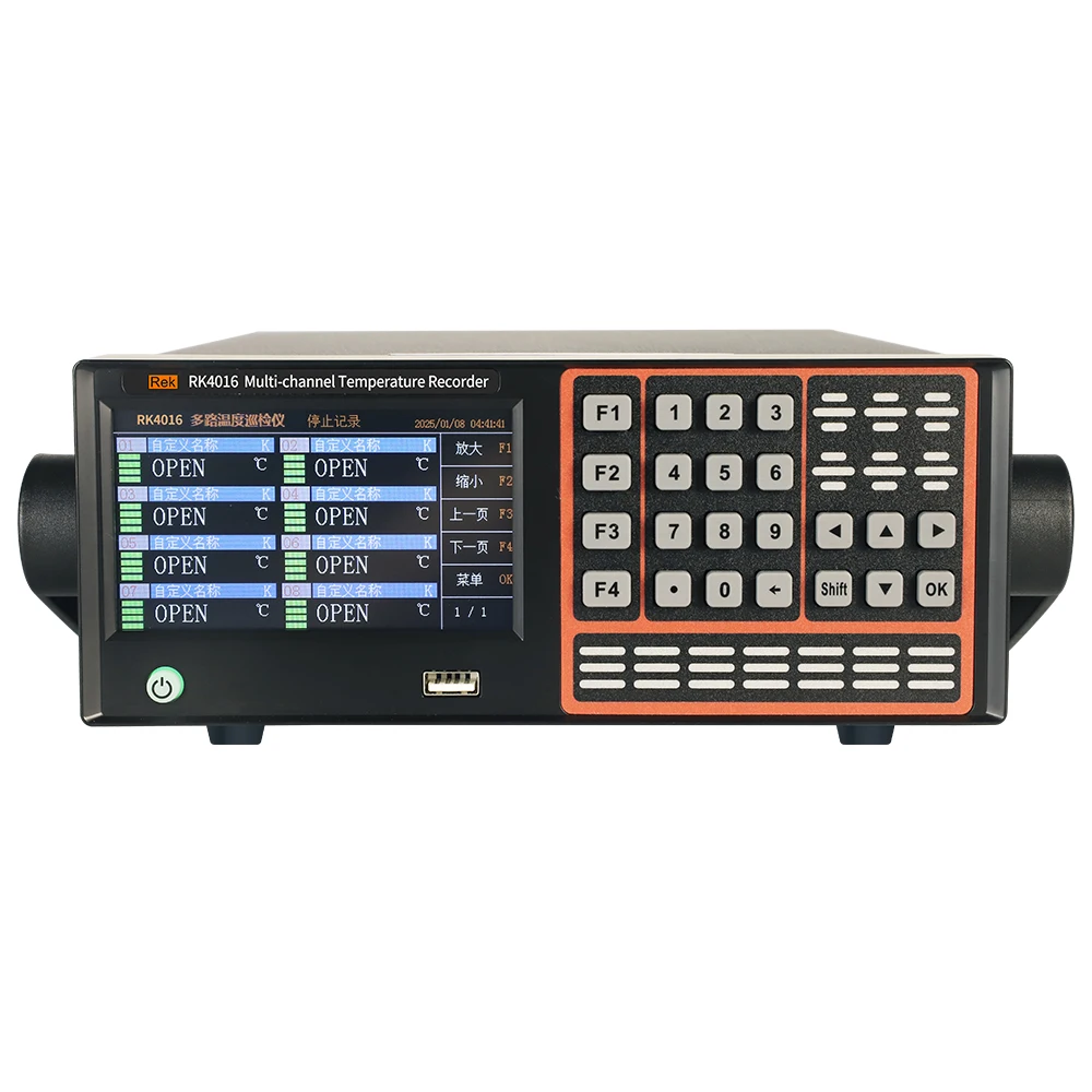 Rek Multi-channel Temperature Inspection Instrument RK4016,  0.1S Standard with USB Interface, Optional RS232/485 Interface