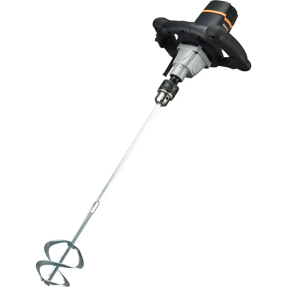 خلاط خرسانة/خلاط ملموسة مفردة 12 أمبير، ظرف بمفتاح 5/8، بداية ناعمة، يأتي مع مجداف خلط حلزوني كبير 100 مم