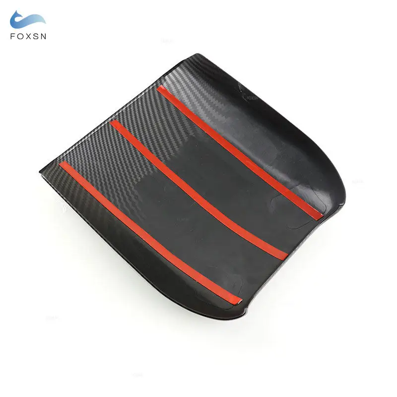 Carbon Fiber Style Car Accessories Interior Central Armrest Box Cover Trim For Porsche Cayenne 2018 2019 2020 2021 2022