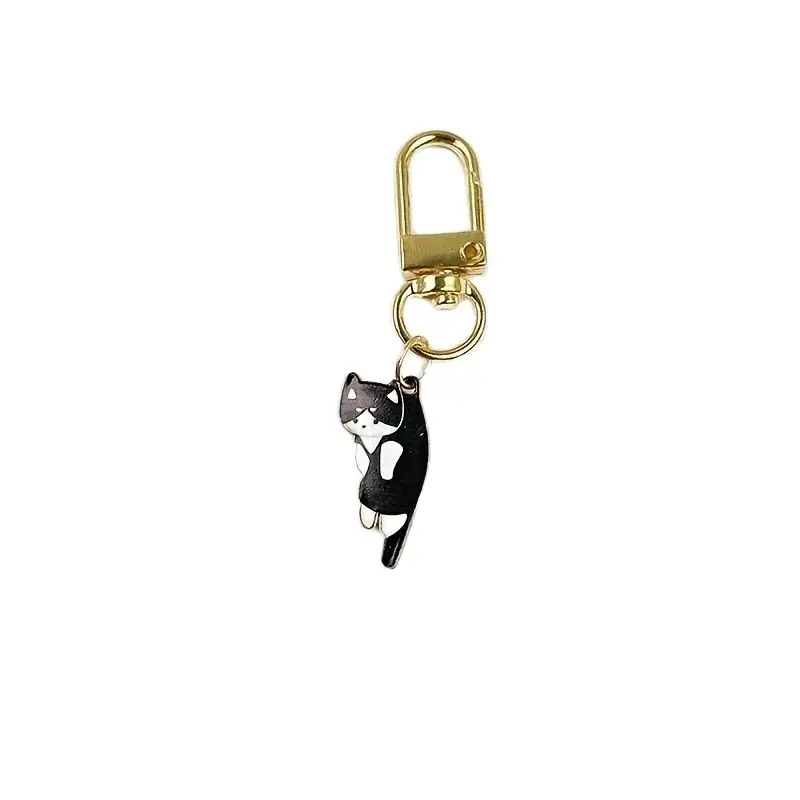 6-teiliger süßer Kätzchen-Schlüsselanhänger, Paar-Geschenk und Katzen-Charm, Schlüsselanhänger, Modeschmuck für Tierliebhaber, Autotasche, Hängezubehör, Neu – Detail 2