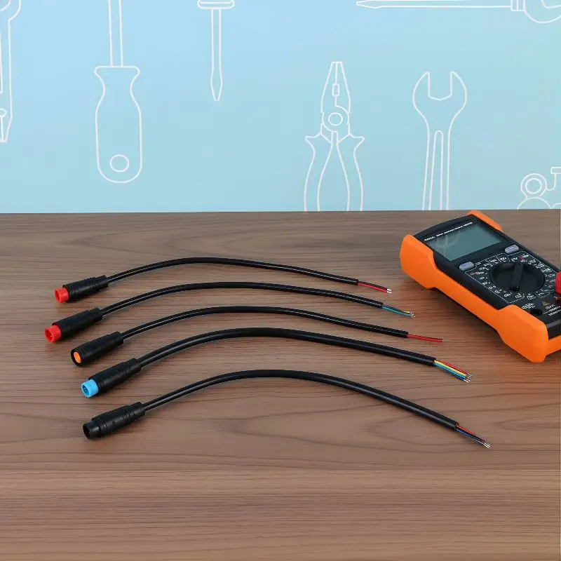 Universal Black Ebike Optional Waterproof Cable Base Connector Durable Electric Bike Accessory for Quick and Safe Replacement