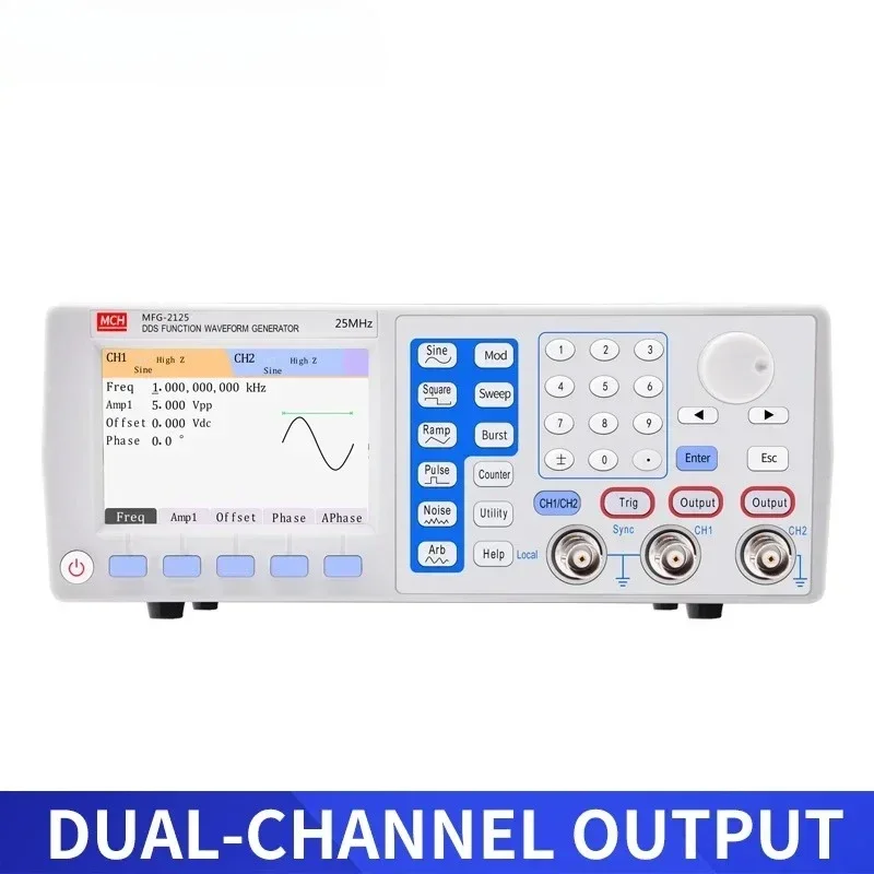1HZ-500KHZ DDS Functional Signal Generator Signal Source Module Frequency Counter Sine + Square + Triangle + Sawtooth Waveform