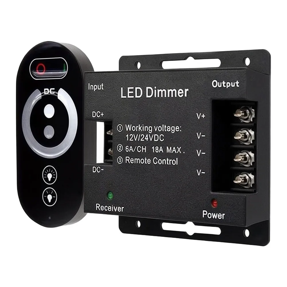 12V 24V LED Dimmer Temperature Instrument Single-channel 12-24 V LED Strip Dimmer Touch Control Responsive Touch Panel