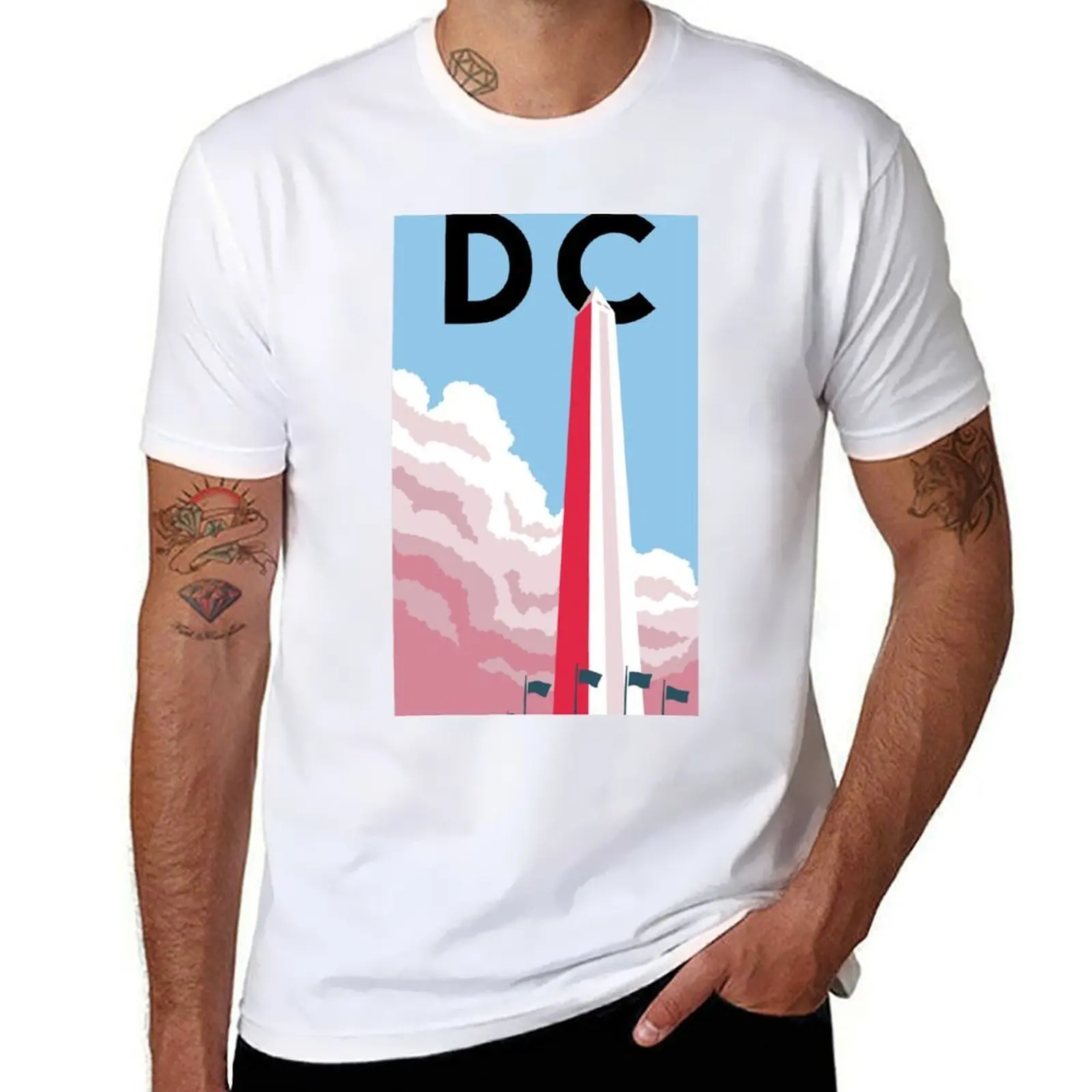

Washinton DC, Colorado Minimalist Poster Featuring the Washington Monument T-Shirt t shirt custom print T-Shirt