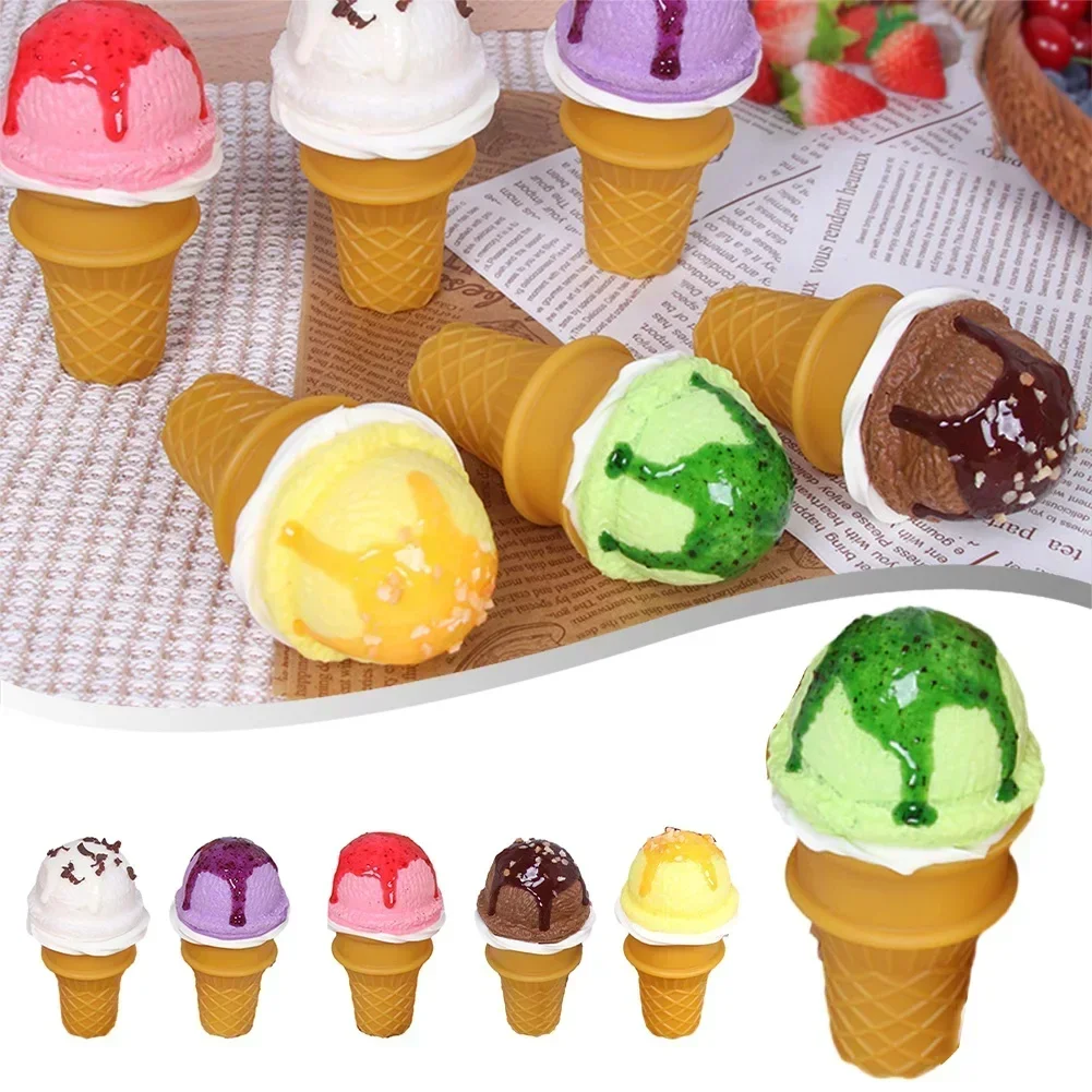 

Simulation Ice Cream Model Realistic Artificial Ice Cream Cone Fake Food Dessert Shop Window Display Model Photo Props Kids Toy