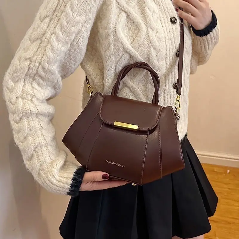 French Exquisite Handbag New Solid Color Fashionable Versatile High-end Texture Single Shoulder Diagonal Cross Bag