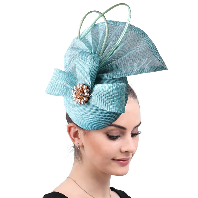 Nice Flower Fascinator Hats Fashion Bow Headband Bride Womens Wedding Chic Headwear Hair Accessories For Party Church Special