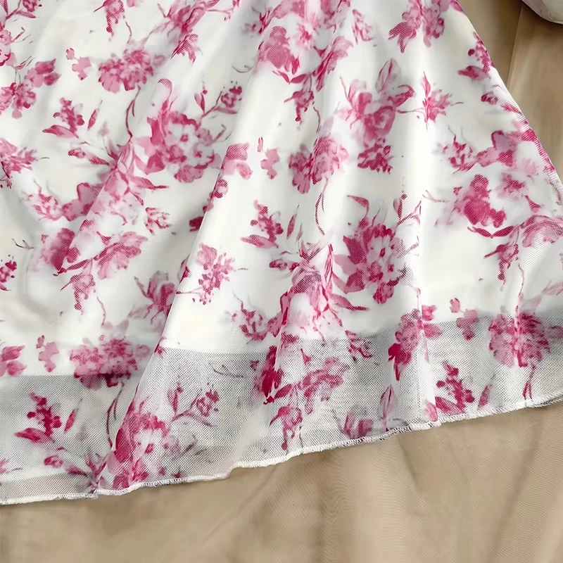 Sommer Frauen Floral Mini Kleid Mode Falten Hohe Taille Sexy Backless Slip Kleider Urlaub Stil Sling Strand Sommerkleid