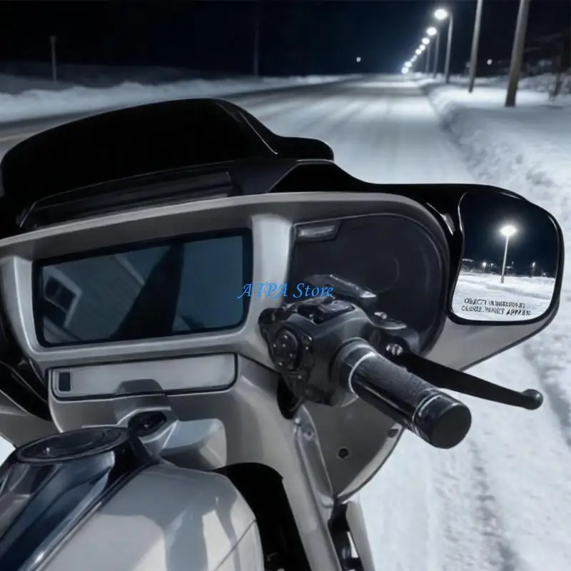 

U13C Anti Glares Motorcycle Rearview Mirror Broad Field Of View Shockproof Construction Easy Mounting