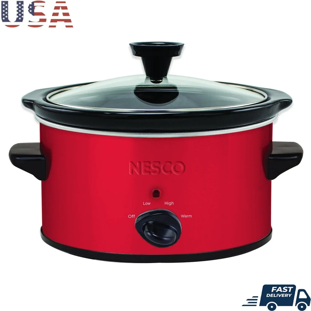 1.5 كوارت طباخ بطيء بيضاوي من السيراميك مع غطاء من الزجاج المقسى قابل للتعديل للتحكم في درجة الحرارة وجبات غير لاصقة موفرة للطاقة