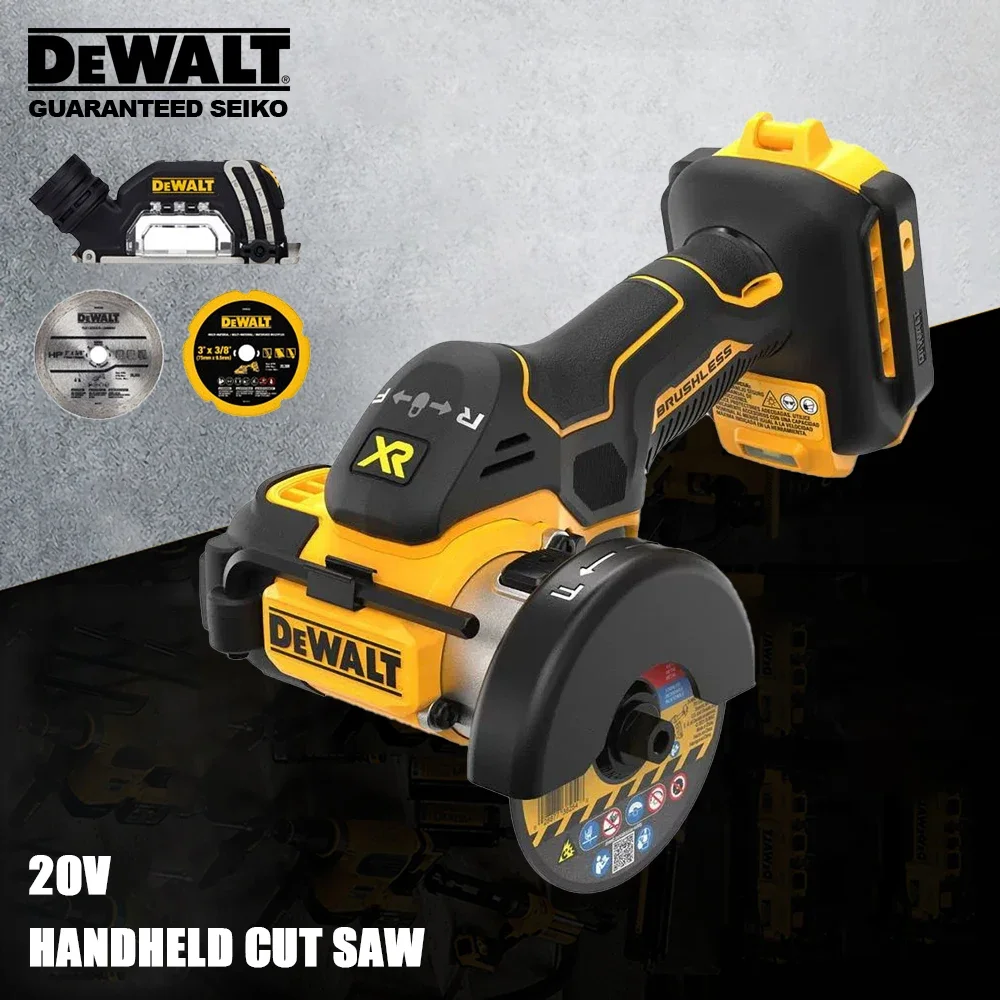 Dewalt Cordless Angle Grinder Rechargeable Brushless Motor DCS438N 20v 76x10mm 20000rpm Handhold Cut Saw Universal 18v Battery