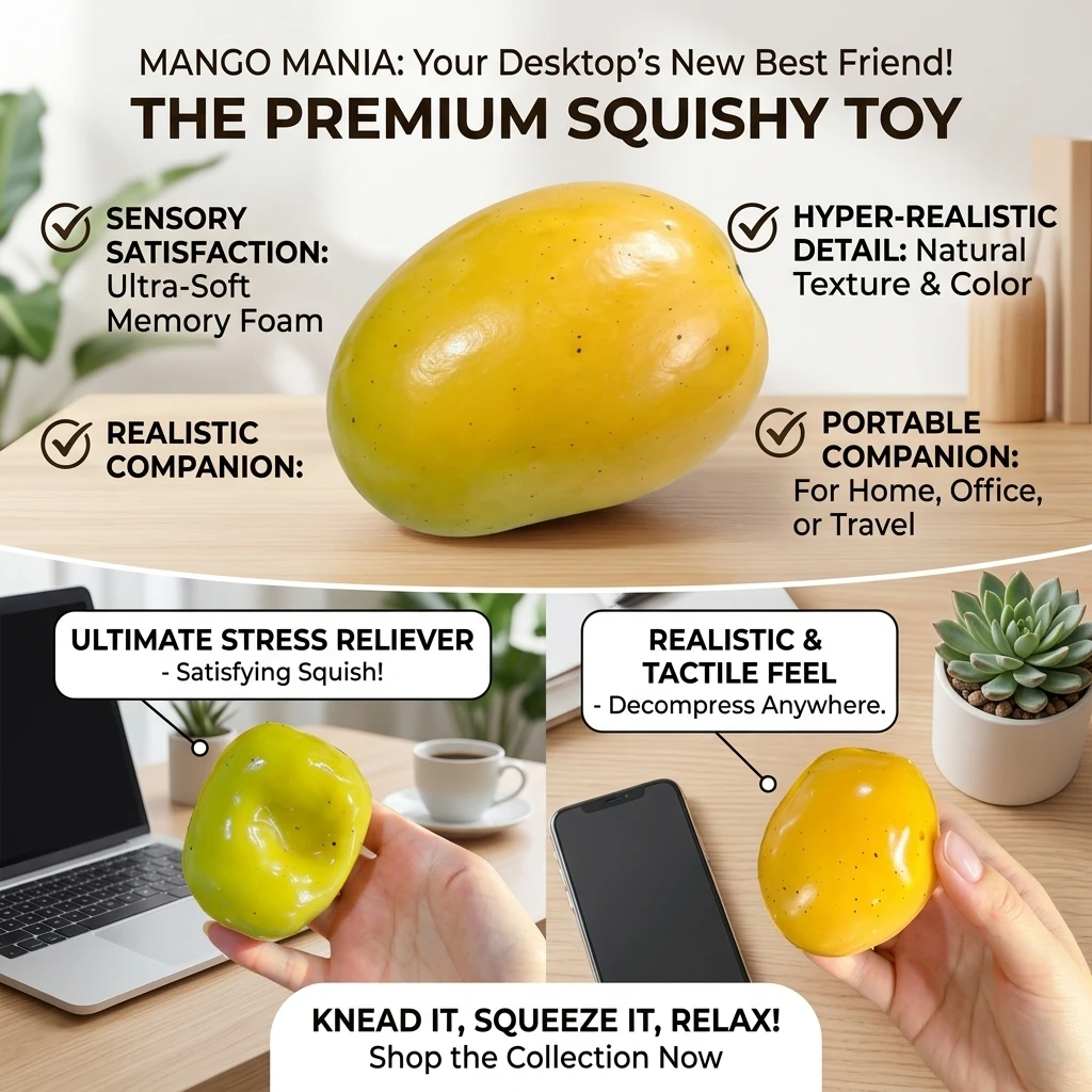 Color-Changing Mango Handmade Ball Finished Product Squishy Crackling Sound Crispy And Noisy Stress-Relief DIY Soft Rubber Toy