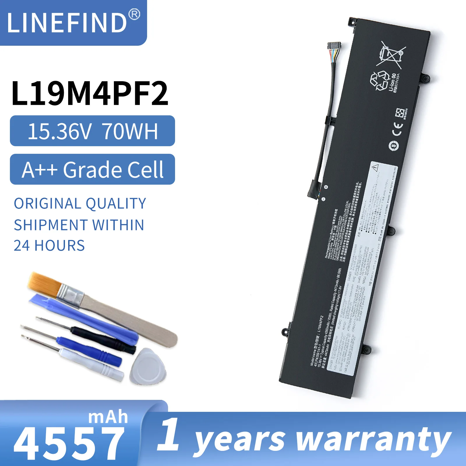 

L19M4PF2 Laptop Battery For Lenovo Yoga 7-15IMH05 S750-15 Series Notebook 15.36V 4560mAh/70WH