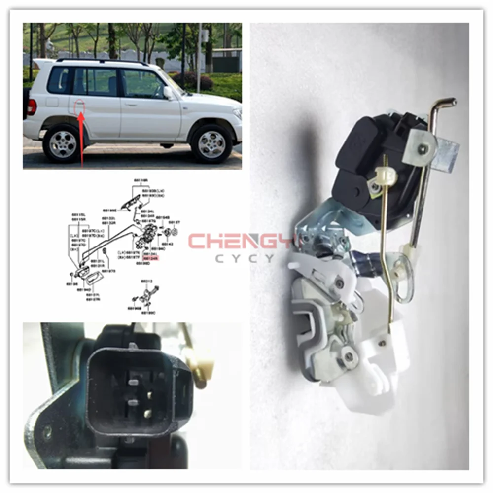 

After Right Door Lock Block Assembly Locking Device (Left-Hand Drive) For Carisma Colt Fto Mirage Pajero Mini H76W H77W MR473026