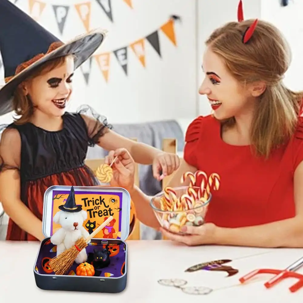 

Mini Bear Box Gift Easter Cute Plush Bear Gifts For Girls Boys Kids Stuffed Animal Pocket Bear Halloween Gifts M8K7