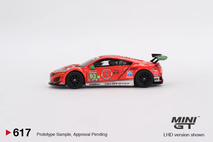 MGT 1:64 Acura NSX GT3 EVO22 #93 WTR Racers Edge Motorsports MGT00617-CH Alloy Die Cast Sports Car Model Collection