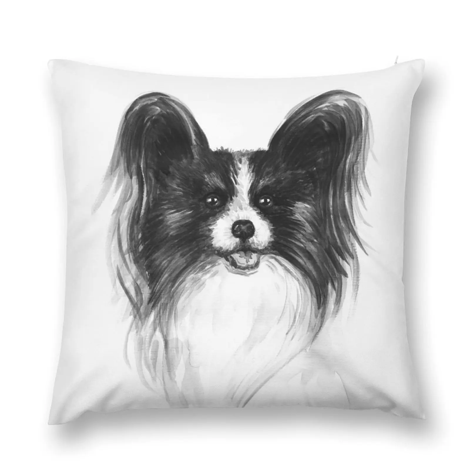 

The dog Papillon portrait Throw Pillow Custom Cushion Photo Sofa Cushions Covers Luxury Pillow Cover pillow