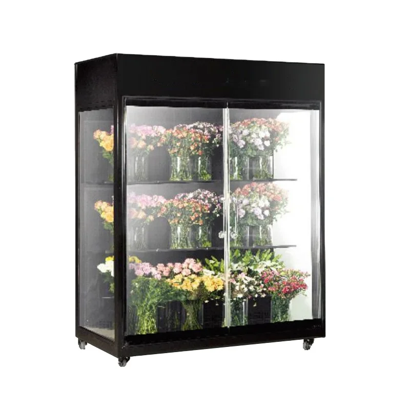 

Smad Double Glass Door Fresh Flower Display Showcase Cooler Refrigerator