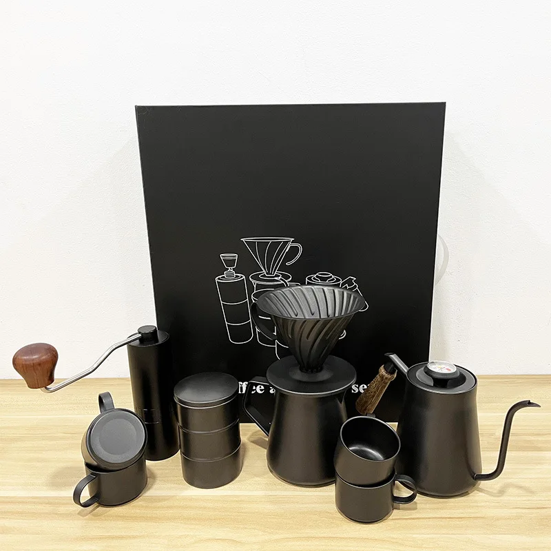 

Портативный кофейный сервиз HIGHWIN, 7 шт., мельница для кофе в зернах, ручные капельные наборы для кофе и чая