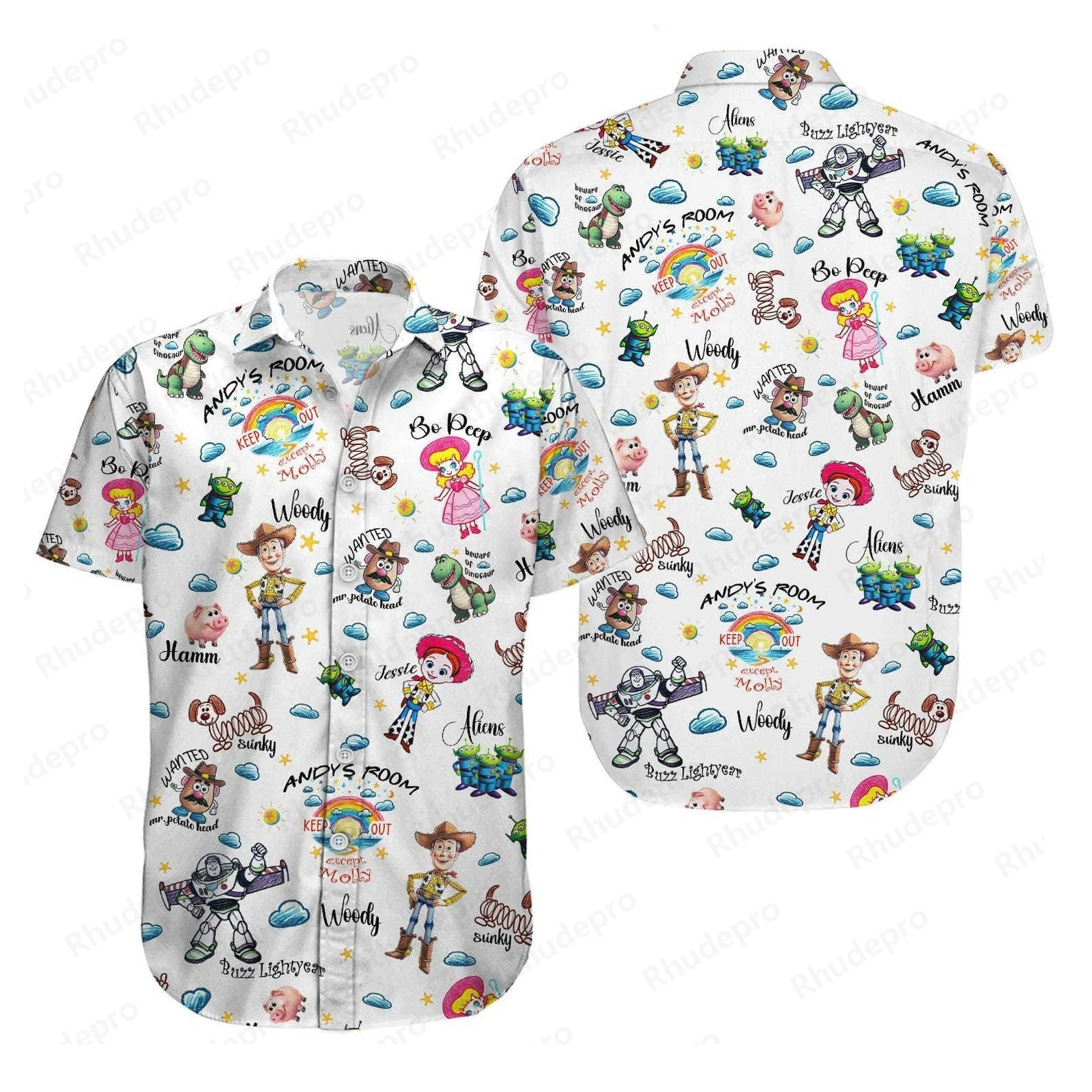 

Гавайские рубашки Disney Buzz Astral Toy Story, мужские и женские детские топы, летние повседневные рубашки на пуговицах с короткими рукавами, пляжные рубашки
