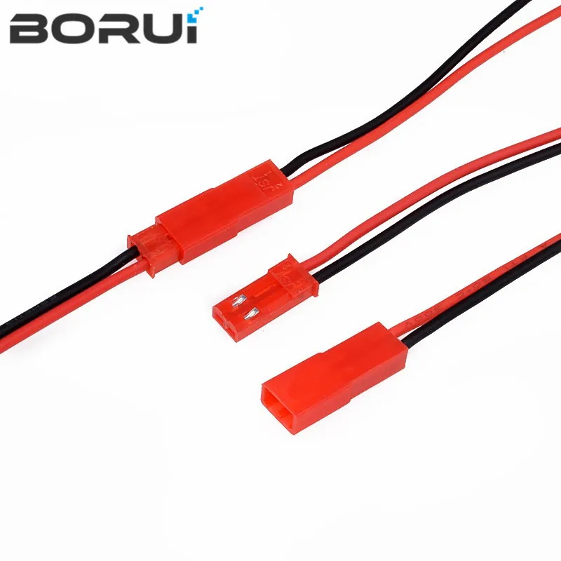 10Pairs 20CM= 10CM+10CM 2 Pin JST Plug Connector Male+Female Plug Connector Cable Wire for RC Toys Battery LED Lamp