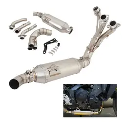 For Yamaha MT09 FZ09 2020-2023 Tracer 9\GT 2021-2023 Motorcycle Exhaust Header Pipe Slip On Connect 51MM Muffler Stainless Steel