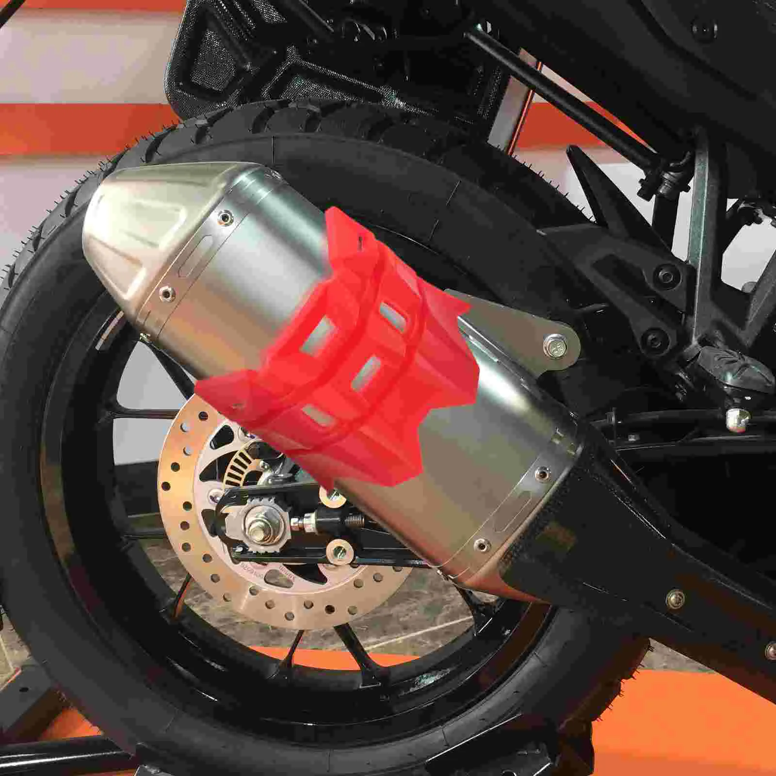 Exhaust Anti-scalding Ring Muffler Tailpipe Guard Protector Motorcycle Accessories for Men Heat Insulation Red