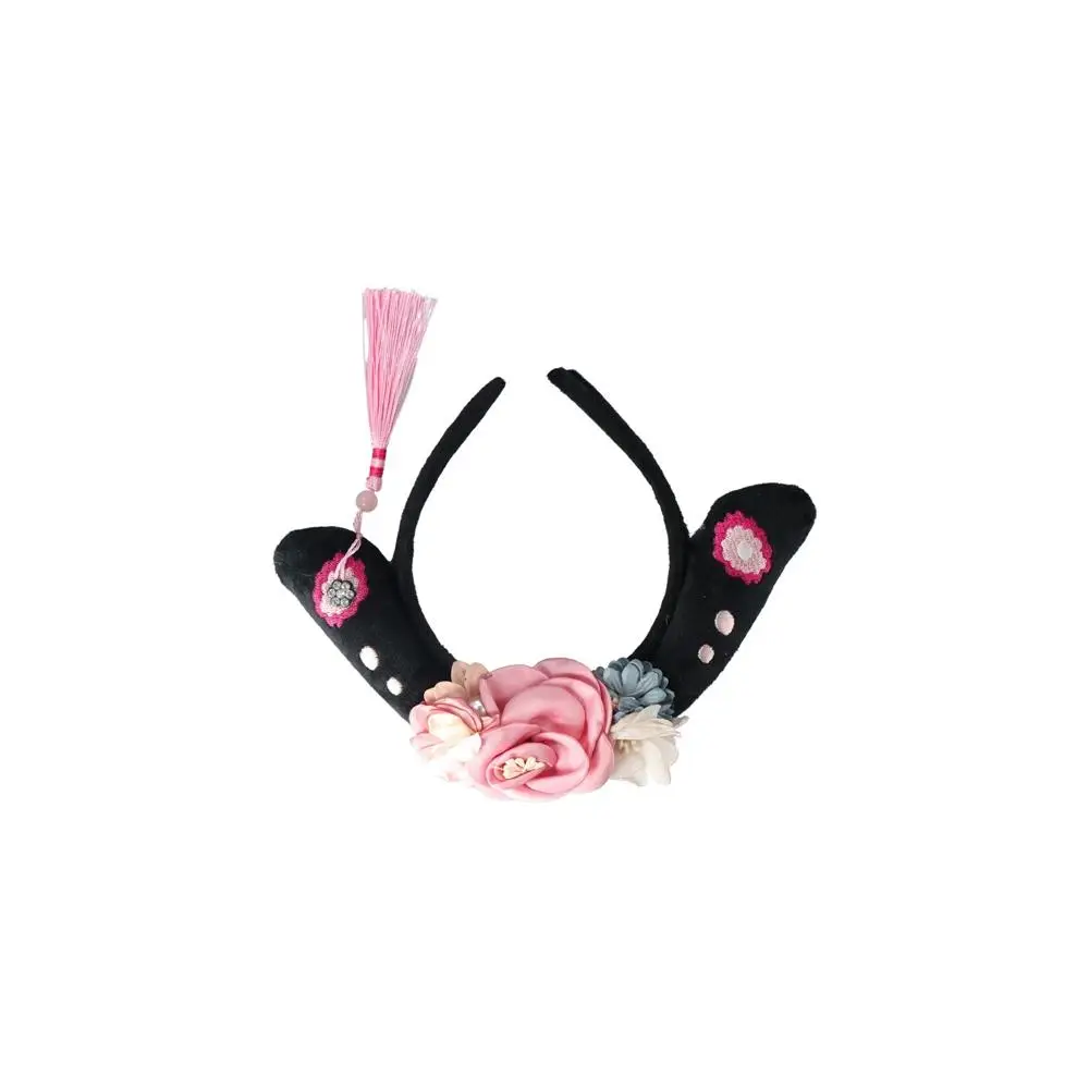 

Hanfu Headdress Royal Court Headwear Flower Chinese Style Headwear Hanfu Hair Hoop Antique Headband Ancient Style Headwear