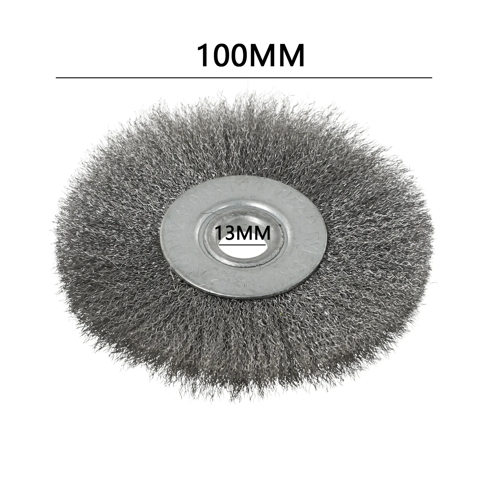 

4.5In Flat Crimped Stainless Steel Wire Wheel Brush For AngleGrinder 0.52in Bore For Deburring Ferramentas Accessory