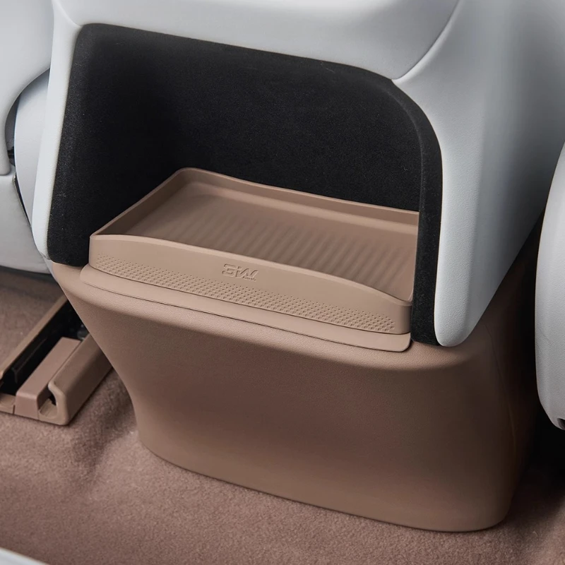 ل الصورة الرمزية 07 بعد التفريغ الاتجاه صندوق تخزين خلف مسند الذراع صندوق تخزين من السيليكون تخزين سلة المهملات أدوات اكسسوارات السيارات