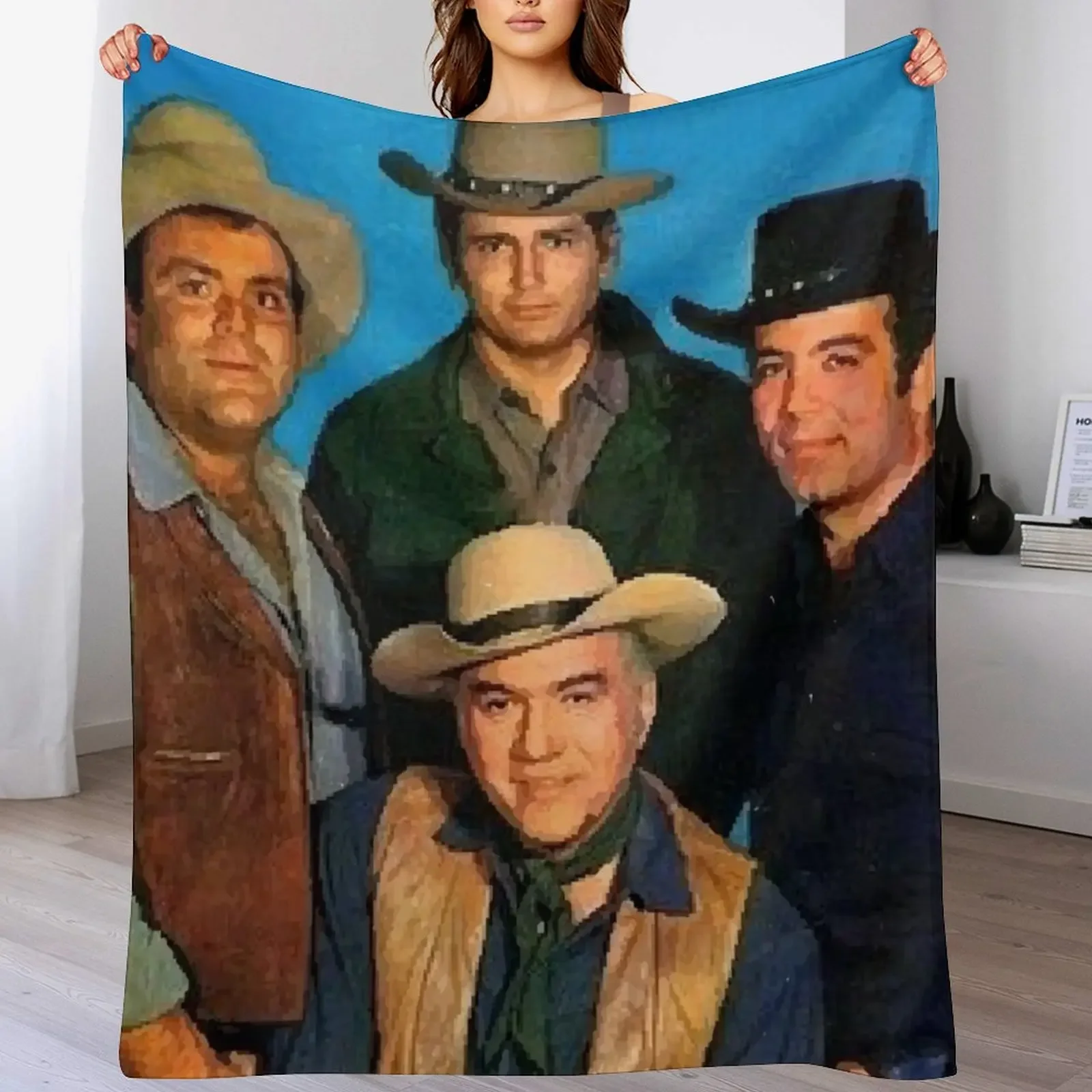 

BONANZA family Throw Blanket valentine gift ideas anime Plaid Blankets