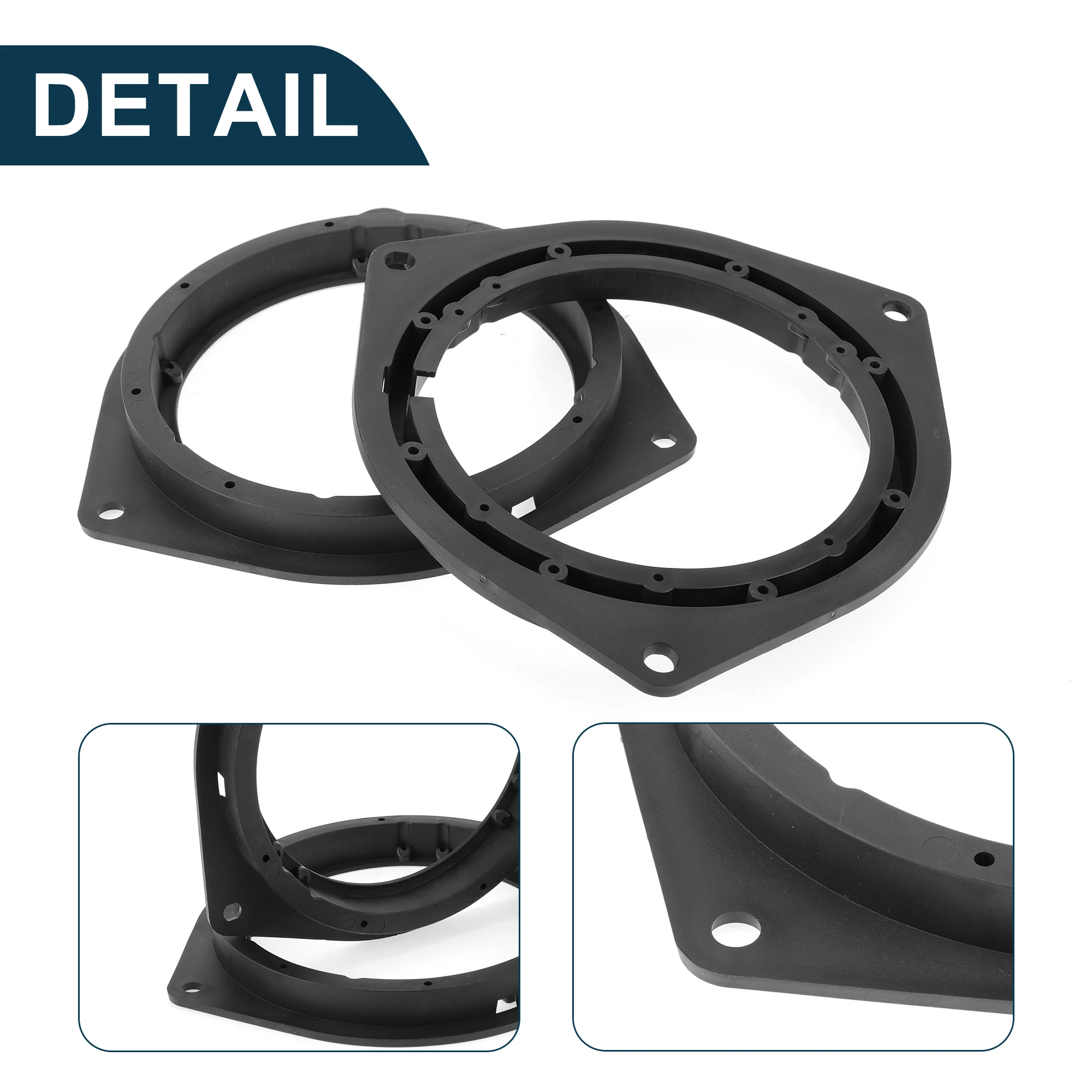 UXCELL Speaker Spacer Ring Tweeter Speaker Spacer Adapter for Toyota Corolla Waterproof Black 2 Pcs