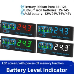 DC7-55V 3S-14S Battery Level Indicator 12V 24V 36V 48V 18650 Lipo Lithium Battery Capacity Board Voltage Battery Charging Tester