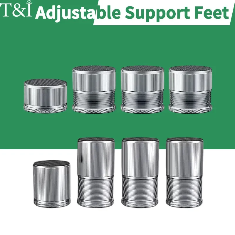 

2/4 PCS Support Feet Adjustable Height Furniture Metal Column Leg TV Cabinet Foot Tea Table Mat Outrigger Heightening Pad