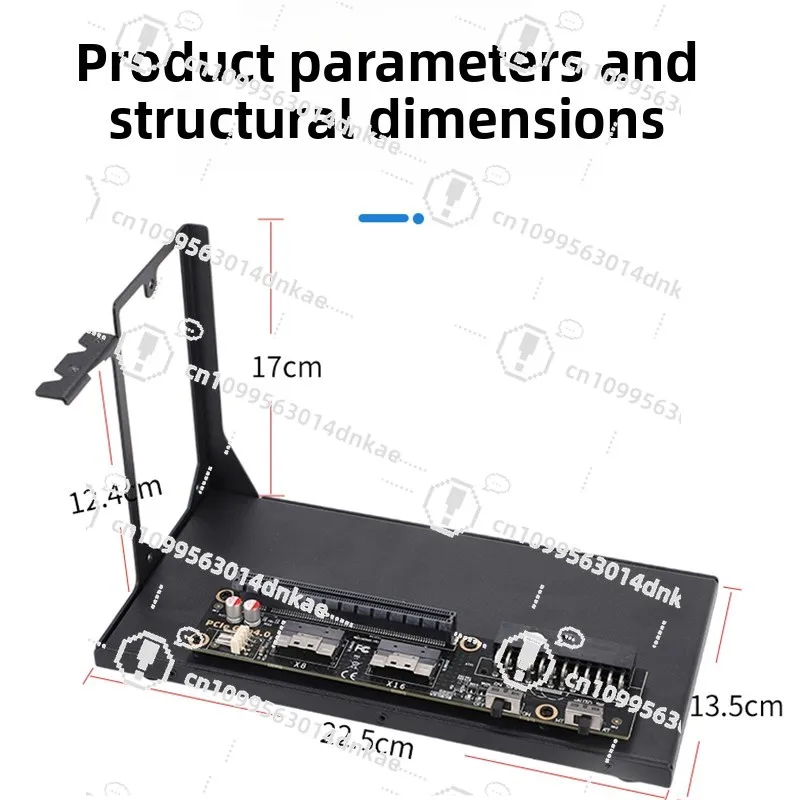 New High-performance Graphics Card with External PCIe4.0 X16 To 8654 and Then A Half-height Adapter Card