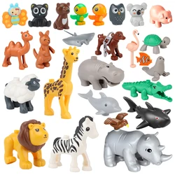 Nouveaux animaux grands blocs de construction briques accessoires papillon diable poisson Rhino aigle cheval Crocodile kangourou Zoo jouets pour enfants