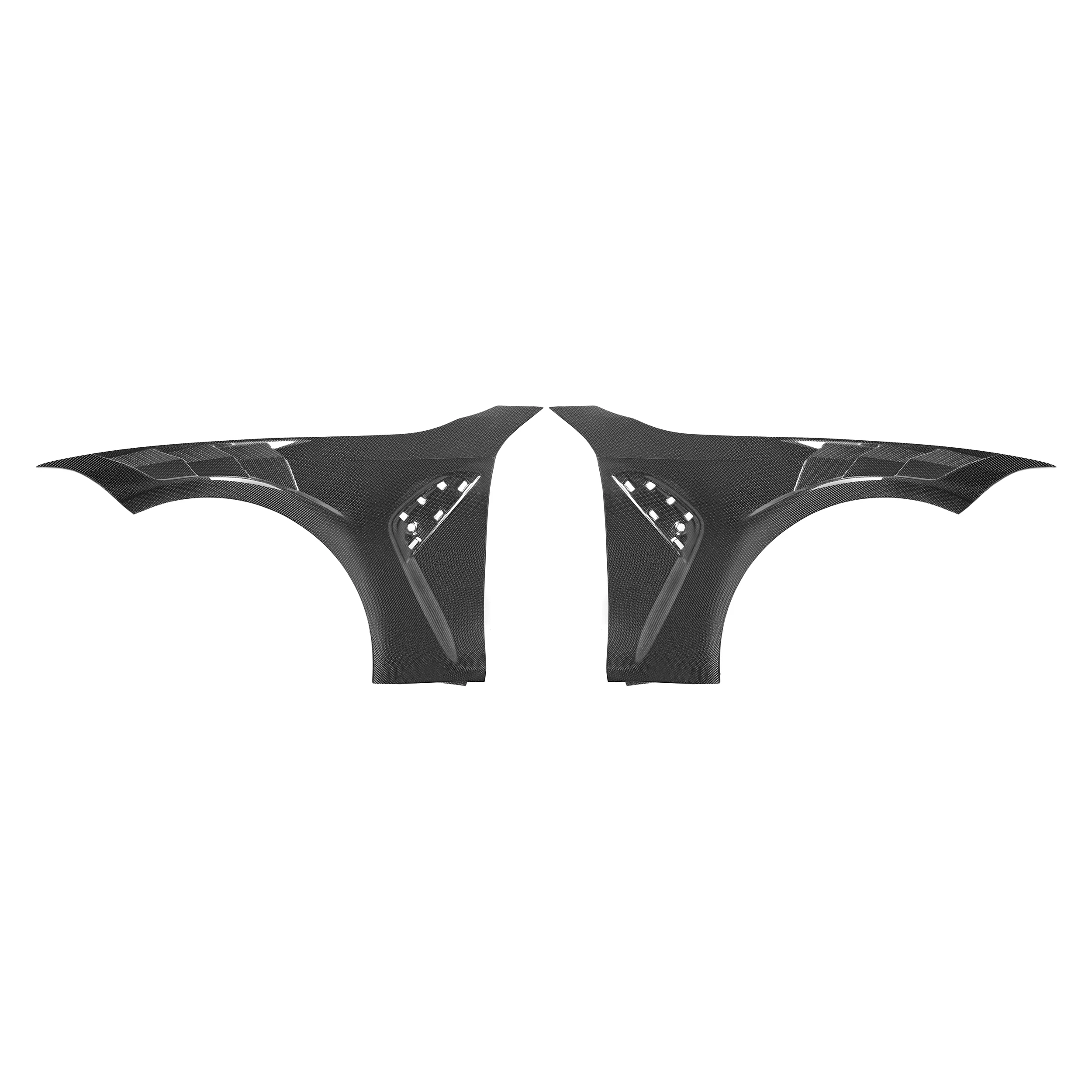 

Real Dry Carbon Fiber E Style Vented Front Mudguards for BMW M3 G80 2020-2026