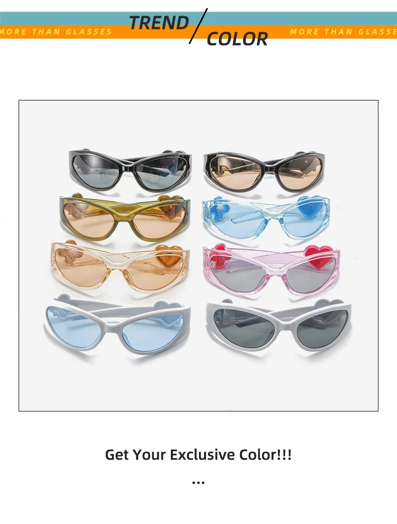Ovale Y2K-Sonnenbrille für Damen, lustig, Vintage, 2025, Brillen, Damenmode, Persönlichkeit, Sonnenbrille, weiblich, Lentes – Detail 2