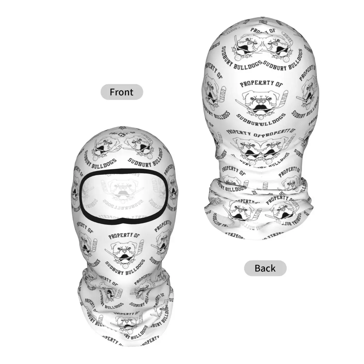 Property Of Sudbury Bulldogs Breathable Thin Balaclava Full Face Mask Sun Protection Neck Gaiter For Motorcycle Fishing Outdoor