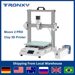 Tronxy Ceramic Clay 3d Printer Moore 2 Pro Exclusive OSG Dual Core Guide Rail High Quality Print 32 Bit Silent Mainboard