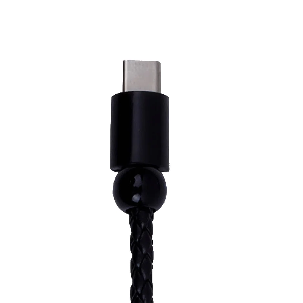 

Usb Type-C Data Sync Charging Cable Braided Wristband Style Fast Charge Cord For Phones Tablets Black Usb-C Cable Type C