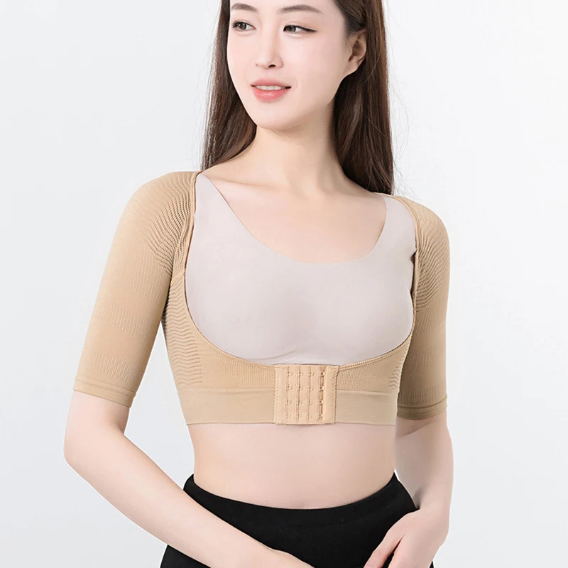 Arm Slimming Back Posture Corrector Arm Shaping Sleeves Fat Reduction For Women Back Support Posture Corrective Shaperwear Tops