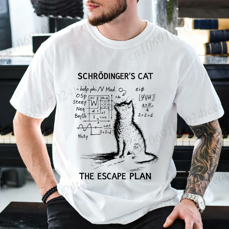 The Escape Plan Mens Graphic Tee，Funny Science Teacher Shirt,T-Shirts for Women Men Gift for Science Lover Physics Enthusiasts